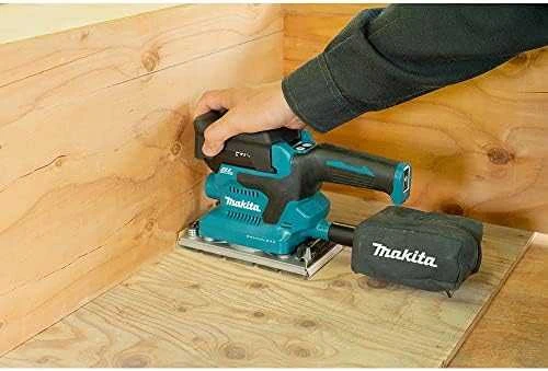 Makita DBO381ZU Akumuliatorinis vibracinis šlifuoklis 18V, 93X185mm, AWS (su AWS lustu), Be akumuliatorių ir kroviklio!