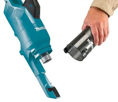 Makita DCL286FZ Akumuliatorinis dulkių siurblys, LXT, 18V, bešepetėlinis variklis, su cikloniniu priedu, mėlynos spalvos 100W. Be akumuliatoriaus ir kroviklio