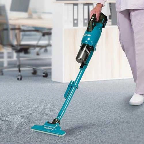 Makita DCL286FZ Akumuliatorinis dulkių siurblys, LXT, 18V, bešepetėlinis variklis, su cikloniniu priedu, mėlynos spalvos 100W. Be akumuliatoriaus ir kroviklio