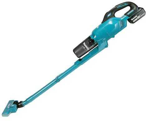 Makita DCL286FZ Akumuliatorinis dulkių siurblys, LXT, 18V, bešepetėlinis variklis, su cikloniniu priedu, mėlynos spalvos 100W. Be akumuliatoriaus ir kroviklio