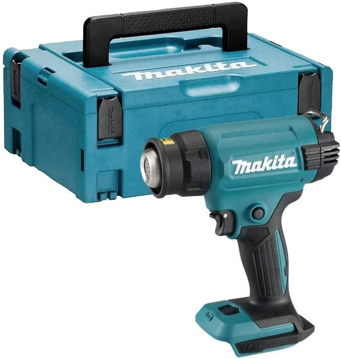 Makita DHG181ZJ LXT KARŠTO ORO FENAS 18V, Reguliuojama temperatūra - 550C°, 120/200 l/min, Be akumuliatorių ir kroviklio!, MAKPACK