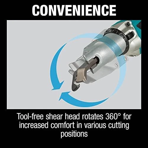 Makita DJS131Z Akumuliatorėnis skardos žirklės 18V, BL-motor plienas - 1,3mm, be akumuliatorių ir kroviklio!