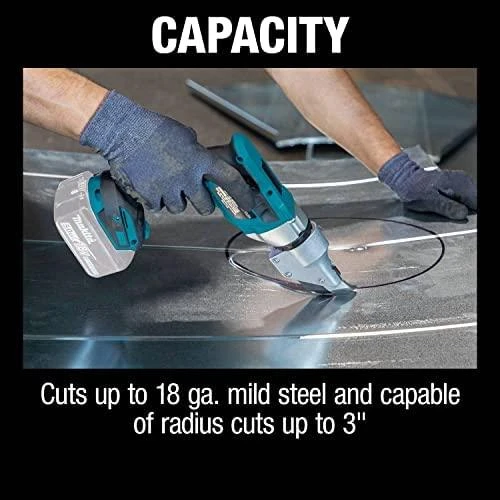 Makita DJS131Z Akumuliatorėnis skardos žirklės 18V, BL-motor plienas - 1,3mm, be akumuliatorių ir kroviklio!