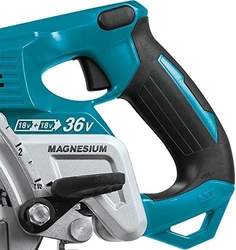 Makita DRS780Z Akumuliatorinis diskinis pjūklas, 2x18V, 65 mm, ø185x30mm, Be akumuliatorių ir kroviklio!