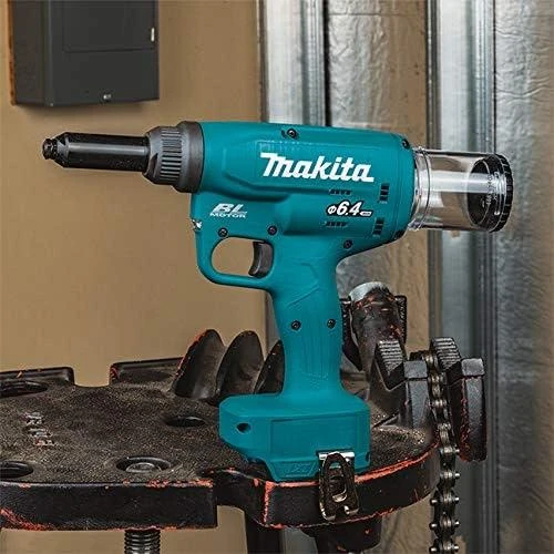 Makita DRV250Z Akumuliatorinis kniediklis; 18V; BL-motorootor; 4,8 - 6,4 mm, 20kN, Be akumuliatorių ir kroviklio!