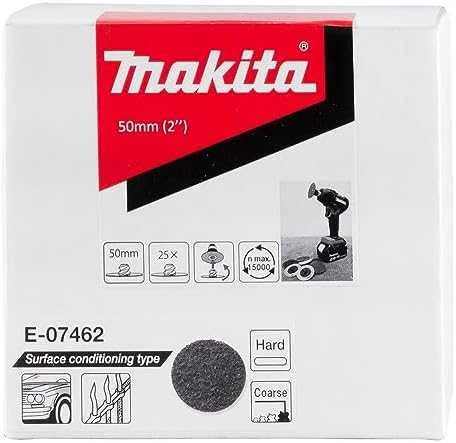 Makita Paviršiaus paruošimo padas 50mm, kietas, šiurkštus, 25vnt/kompl. E-07462 Modelis DPV300, PV301D