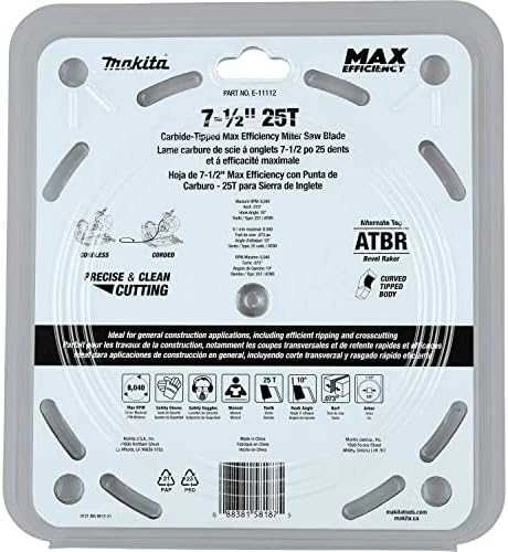 Makita T.C.T. pjūklas 190X20X1,85mm 10° T25 EFFICUT E-11140