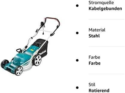 MAKITA elektrinė vejapjovė ELM4620 1800W 46cm, plieninis korpusas