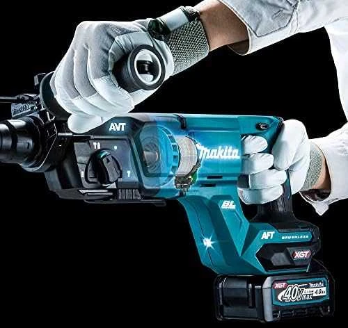 Makita HR007GZ Perforatorius XGT, 3,0 J, 28mm; 3,8kg, bešepetėlinis variklis, AFT; AWS (be AWS lusto); AVT; Soft no load; XPT; "Z" versija - komplektuojamas be akumuliatoriaus ir kroviklio