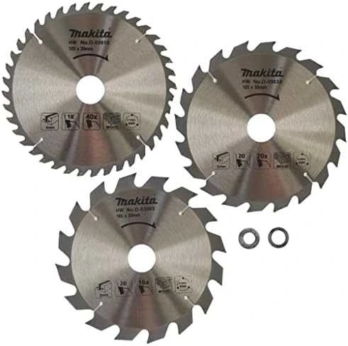 Makita T.C.T. pjūklas 185X2X30mm 20/20/18° T16/24/40 D-44769 T.C.T • 185 x30 mm • T16/24/40 • 20/20/18° • Medienai