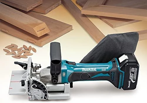 Akumuliatorinė sujungimų freza Makita DPJ180Z, 18 V Li-ion, Be akumuliatorių ir kroviklio