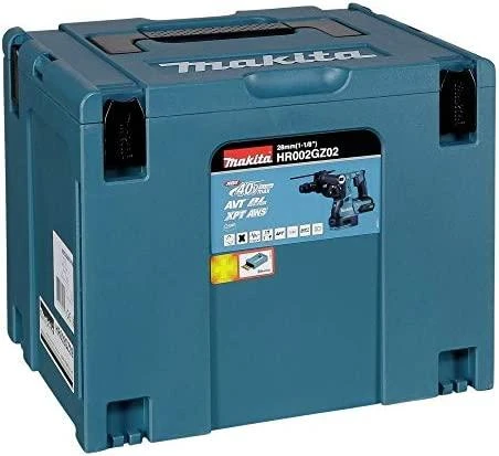 Makita HR002GZ02 Perforatorius XGT, 2,9 J, 28mm; 4,1kg, bešepetėlinis variklis, greitojo keitimo griebtuvas, AFT; AWS (su AWS lustu); AVT; Soft no load; XPT; MAKPAC lagaminas; "Z" versija - komplektuojamas be akumuliatoriaus ir kroviklio