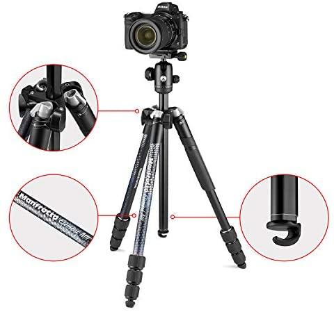Manfrotto aliuminio trikojis su rutuline galvute, 160 cm, 4 sekcijų, MKELMII4BK-BH