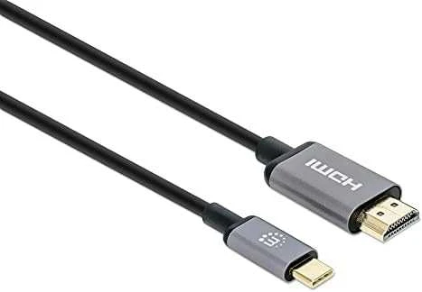 USB-C į HDMI adapteris su pilkomis jungtimis