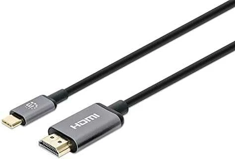 Kabelis USB Manhattan USB-C - HDMI 1 m Juodas (153591)
