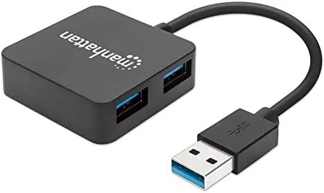 Manhattan 162296 sąsajos šakotuvas USB 3.2 Gen 1 (3.1 Gen 1) Type-A 5000 Mbit/ai Juoda