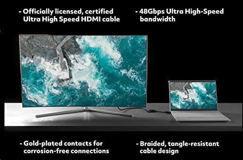 Intracom MANHATTAN 8K 60Hz sertifikuotas ypač didelės spartos HDMI kabelis su eternetu 1 m