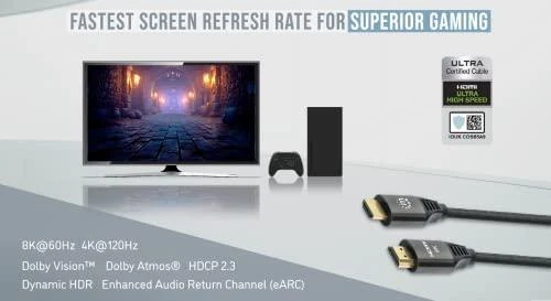 Intracom MANHATTAN 8K 60Hz sertifikuotas ypač didelės spartos HDMI laidas su eternetu 2 m
