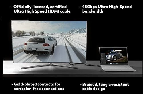 Intracom MANHATTAN 8K 60Hz sertifikuotas ypač didelės spartos HDMI laidas su eternetu 2 m