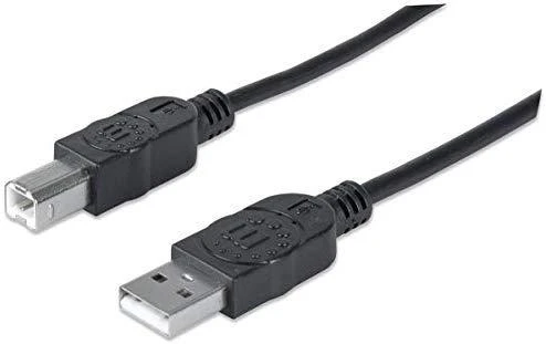 StarTech Manhattan USB 2.0 A/B USB kabelis 1,8 m USB A USB B Juoda