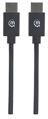 Kabelis USB Manhattan USB-C - USB-C 0.5 m Juodas (354868)