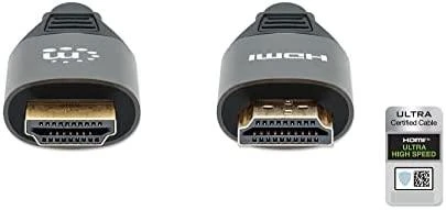 Intracom MANHATTAN 8K 60Hz sertifikuotas ypač didelės spartos HDMI kabelis su eternetu 1 m