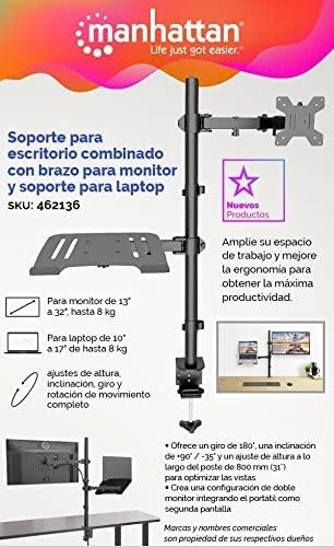 Laikiklis Intracom MANHATTAN Desktop Combo Mount su Monitorius Arm ir Nešiojamas kompiuteris Stovas nuo 13 iki 32 colių Monitorius iki 8kg ir nuo 10 iki 17 colių Nešiojamasis kompiuteris iki 8kg