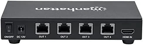 Manhattan 207829 HDMI ilgintuvo siųstuvas 1080p per Cat6 susuktą porą, 4 prievadų, iki 50 m