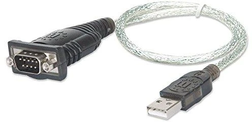 StarTech Manhattan 151856 serijinis kabelis Sidabras 0,45 m USB A Serial/COM/RS232/DB9