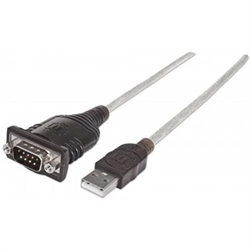 StarTech Manhattan 151856 serijinis kabelis Sidabras 0,45 m USB A Serial/COM/RS232/DB9