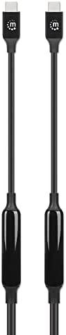 Kabelis USB Manhattan USB-C - USB-C 5 m Juodas (355971)