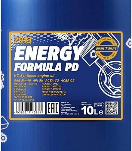 Mannol Alyva Energy Formula PD 5W/40 sintetinė varikliams 10 L