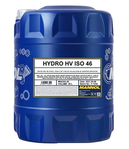 Mannol Alyva Hydro HV ISO 46 hidraulinė 20 L
