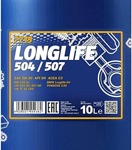 Mannol Alyva Longlife 5W/30 sintetinė varikliams 10 L