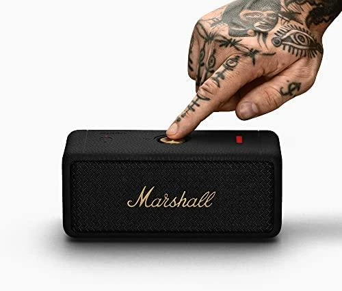 Nešiojama kolonėlė Marshall Emberton II, Juodos ir žalvario spalvos