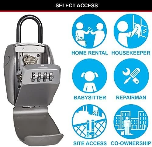 MASTER LOCK tvirtas raktų dėklas su kombinuota spyna ir kilpa 5414EURD