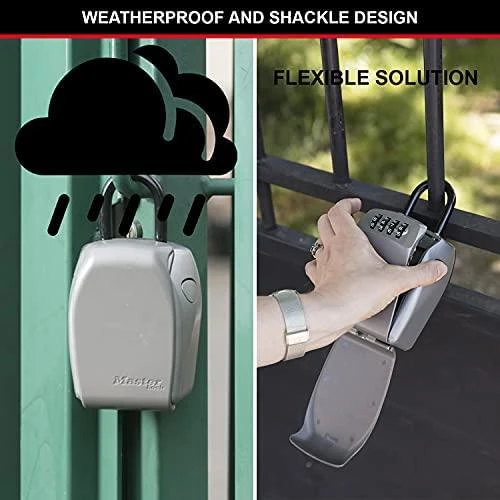 MASTER LOCK tvirtas raktų dėklas su kombinuota spyna ir kilpa 5414EURD