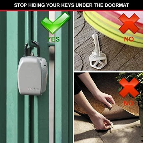 MASTER LOCK tvirtas raktų dėklas su kombinuota spyna ir kilpa 5414EURD