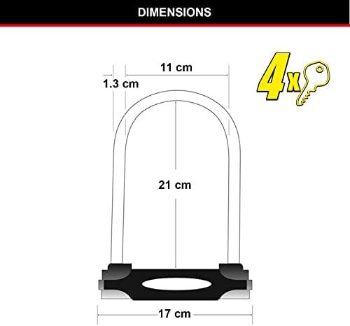 Master Lock U-Lock plieno 13 mm su laikikliu 8195EURDPRO
