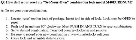 „Master Lock Disc“ kombinuotas užraktas iš nerūdijančio plieno M40EURDNUM