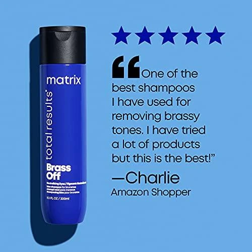Šviesių plaukų šampūnas Matrix Brass Off Mėlyna Šampūnas 300ml