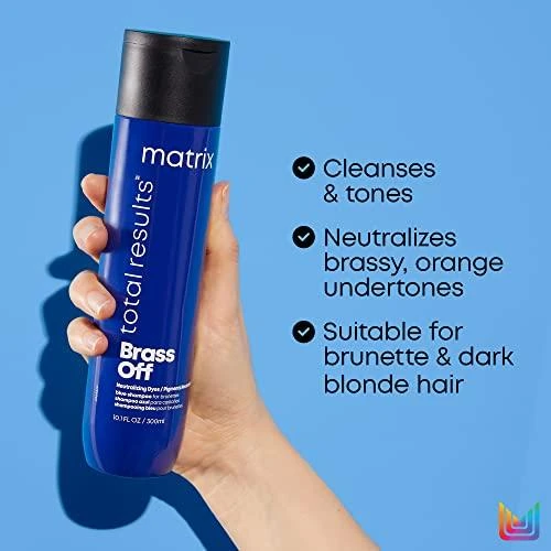 Šviesių plaukų šampūnas Matrix Brass Off Mėlyna Šampūnas 300ml