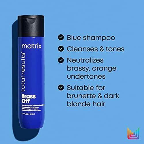 Šviesių plaukų šampūnas Matrix Brass Off Mėlyna Šampūnas 300ml