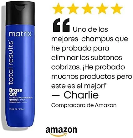 Šviesių plaukų šampūnas Matrix Brass Off Mėlyna Šampūnas 300ml
