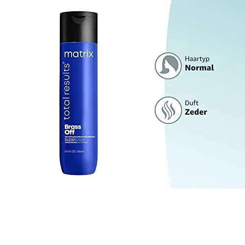 Šviesių plaukų šampūnas Matrix Brass Off Mėlyna Šampūnas 300ml