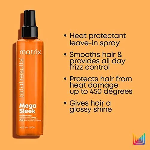 Termoapsauginė tiesinimo priemonė plaukams Matrix Mega Sleek Iron Smoother 250 ml