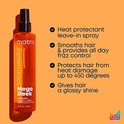 Termoapsauginė tiesinimo priemonė plaukams Matrix Mega Sleek Iron Smoother 250 ml