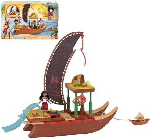 Žaislas - Mattel Disney Vaiana 2 Kanoja Žaislų Rinkinys su Mini Lėle ir Priedais