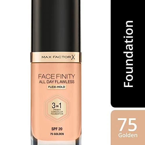 "Max Factor Facefinity 3 in 1" maskuoklis ir makiažo pagrindas Spf20 75 Golden 30ml