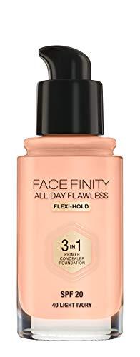 Max Factor Facefinity All Day Flawless Flexi-Hold 3in1 gruntas Maskuoklis Foundation SPF20 40, 30 ml